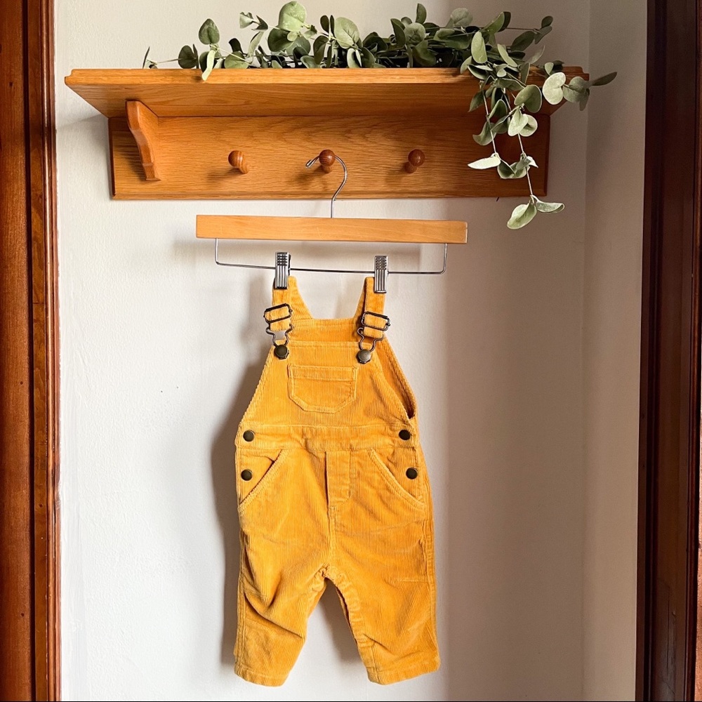 HANNA ANDERSSON mustard corduroy overalls